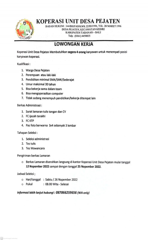 pengumuman